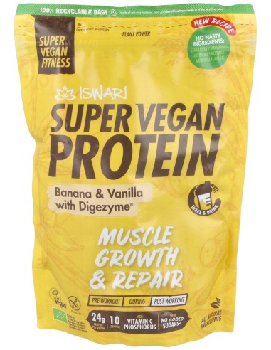 Iswari Super Vegan Fitness Proteína Banana...