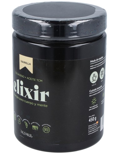 Paleobull Elixir Colageno+Aceitetcm Vainilla 450Gr