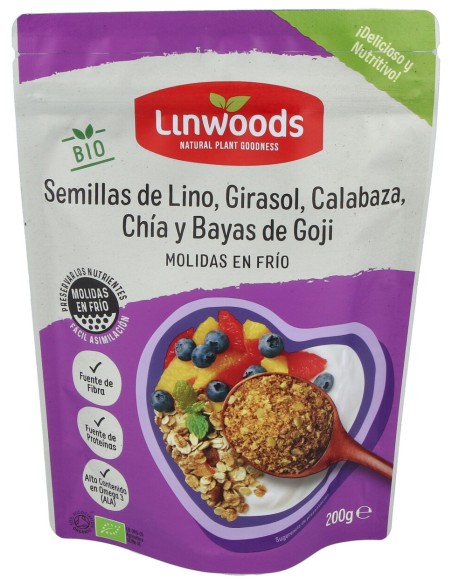 Linwoods Semillas Lino-Giras-Calab-Chia-Goji Molidas Bio 200G