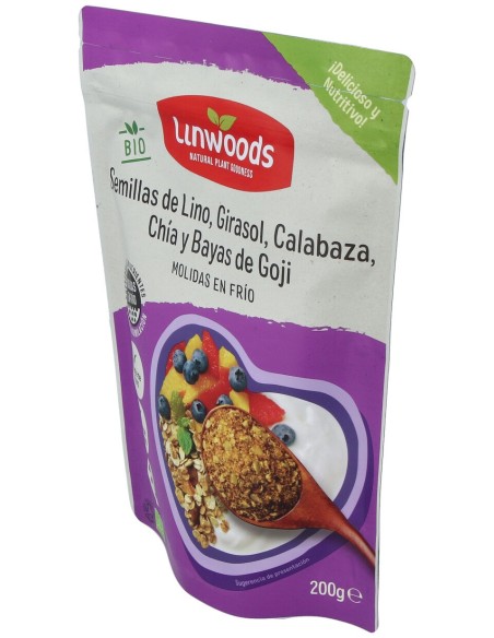 Linwoods Semillas Lino-Giras-Calab-Chia-Goji Molidas Bio 200G