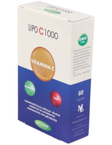 Lipo C 1000 Vitamina C Liposomada 60Cap.