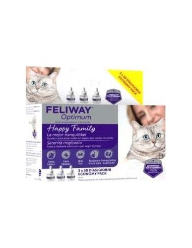 Feliway Optimum 3 Pack Recambio 3Meses