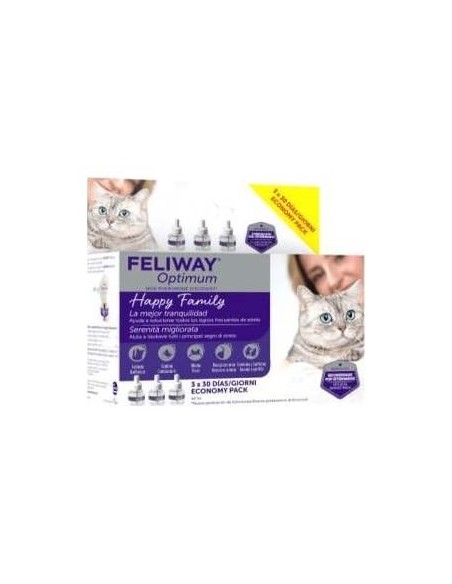 Feliway Optimum 3 Pack Recambio 3Meses