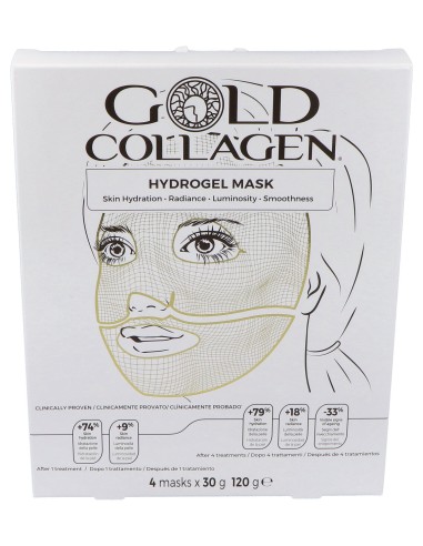 Minerva Gold Collagen Hydrogel Mask 4Uds