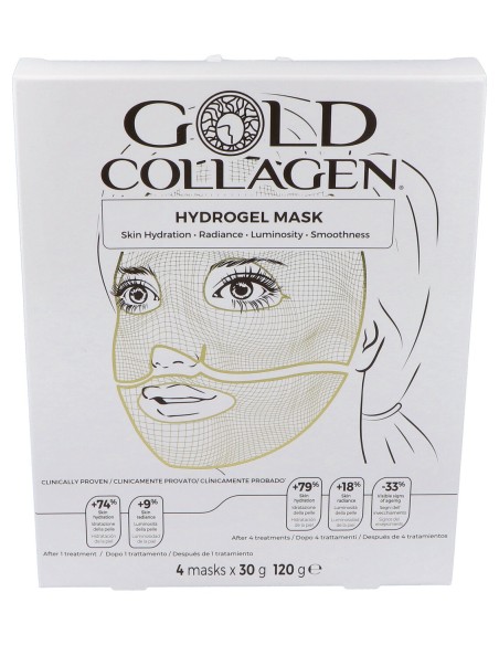 Minerva Gold Collagen Hydrogel Mask 4Uds