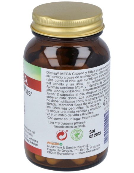 Dietisa Mega Cabello Y Uñas 60 Cáps