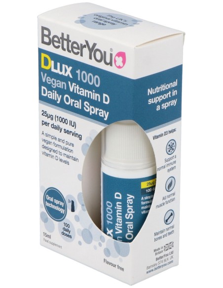 Dlux 1000 Vegan Vit D Spray Oral 15Ml.
