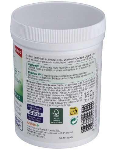 Dietisa Confort Digest Con Papaya 180G