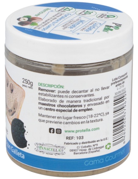 Protella Protella Chocolate Blanco Con Cookies 250G