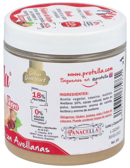 Protella Crema Chocolate Blanco 250G
