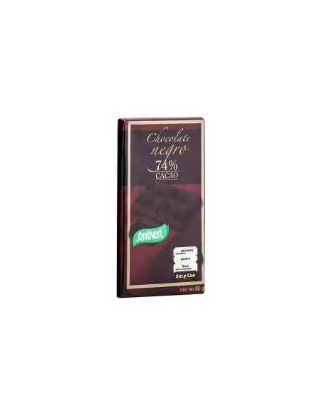 Santiveri Chocolate Nego 74% Cacao Sin Azucar 80G