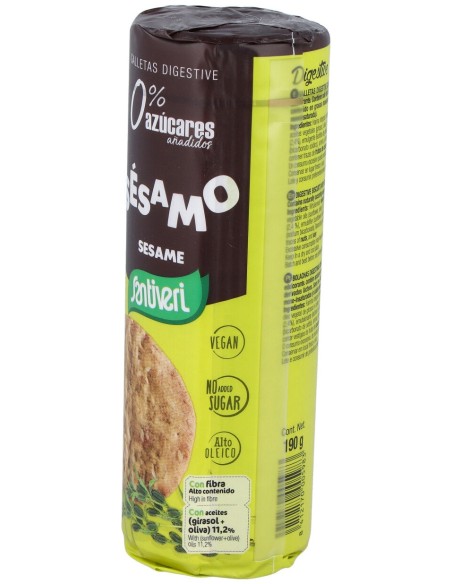 Galletas Digestive Sesamo 0% Azucares 190Gr.