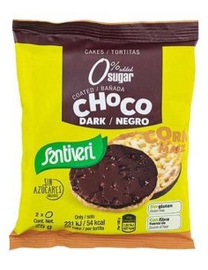 Santiveri Tortitas Maíz Chocolate Negro Sin Azúcar 25G