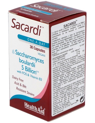 Sacardi (Saccharomyces Boulardii) 30Vcaps.