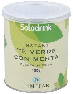 Solodrink Te Verde+Fibra+Menta Bote Instan.150Gr