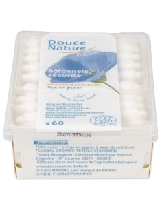 Bastoncillos Seguridad De Algodon Para Bebe 60Ud.