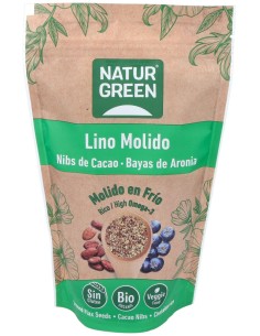 Naturgreen Semillas De Lino, Nibs De Cacao Y Aronia Bio...