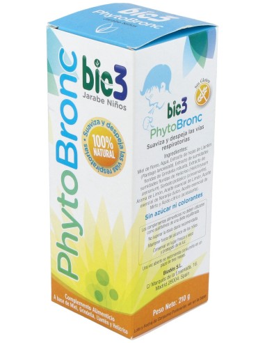 Bio3 Phytbronc Jarabe Niños 100% Natural 210G