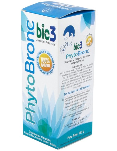 Bio3 Phytbronc Jarabe Adultos 100% Natural 210G
