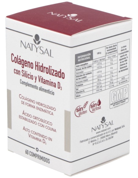 Natysal Colageno Hidrolizado Con Silicio Y Vitamina D 60 Comp