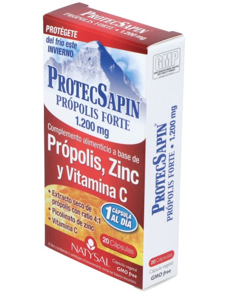 Natysal Protecsapin Própolis Forte 1 200 Mg 20 Cápsulas