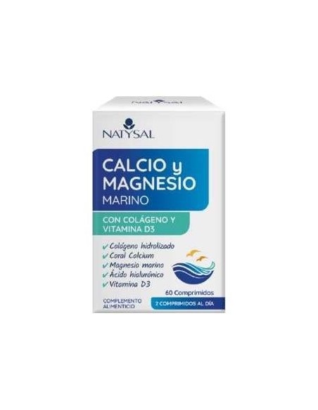 Calcio Y Magnesio Marino Con Colageno+Vit D3 60Com