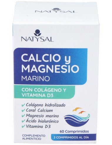 Calcio Y Magnesio Marino Con Colageno+Vit D3 60Com