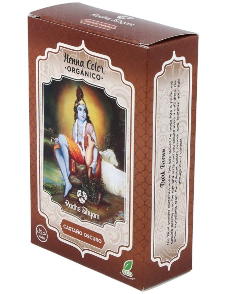Radhe Shyam Hena Tinte Natural Castaño Oscuro Polvo 100Gr