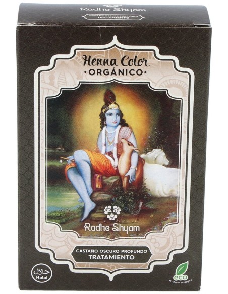 Radhe Shyam Henna Castaño Oscuro Prof Polvo 100Gr