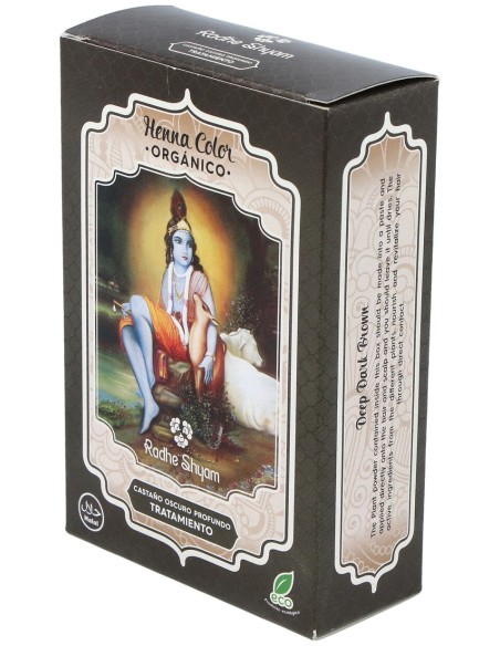Radhe Shyam Henna Castaño Oscuro Prof Polvo 100Gr