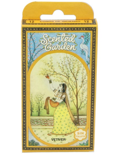 Radhe Shyam Incienso Cono Vetyver Scented Garden 12Uds