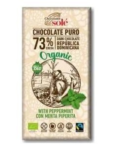 Chocolate Negro 73% Con Menta 100Gr. Eco Sg