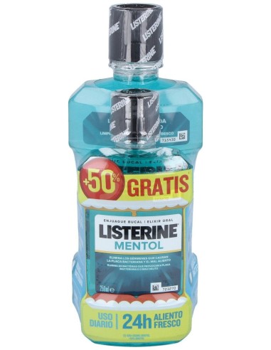 Listerine Mentol 500+250Ml.