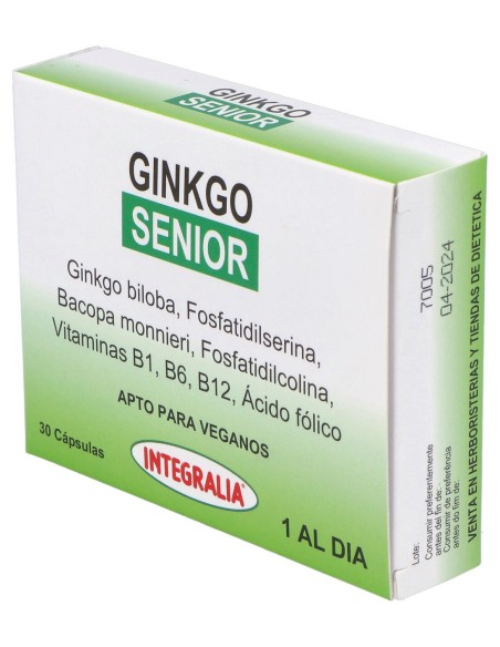 Integralia Ginkgo Senior Complemento Alimenticio 30 Comp