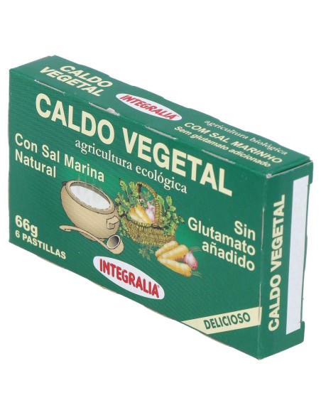 Caldo Vegetal Eco Con Sal Marina Natural 6Pastilla