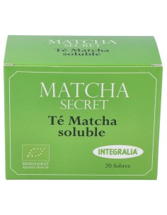 Té Matcha Ecologico Soluble Integralia 20 Sobres