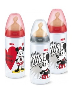 Nuk Biberón Mickey Mouse Tetina Látex Boca Ancha T-1 300Ml