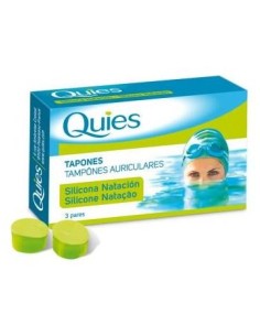 Tapones Natacion Silicona Adultos 6Ud. Quies