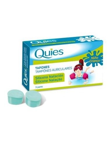 Quies Tapón Oído Silicona Natación Infantil 6Uds