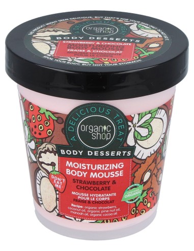 Mousse Corporal Hidratante Fresa Y Chocolate 450Ml