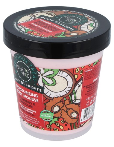 Mousse Corporal Hidratante Fresa Y Chocolate 450Ml