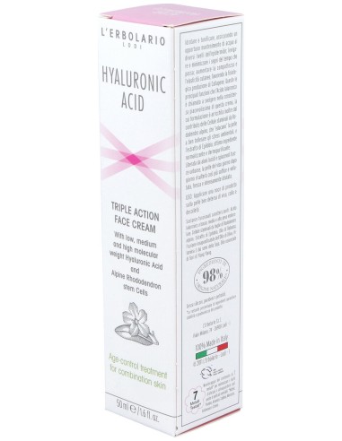 Acido Hialuronico Crema Facial Pieles Mixtas 50Ml.