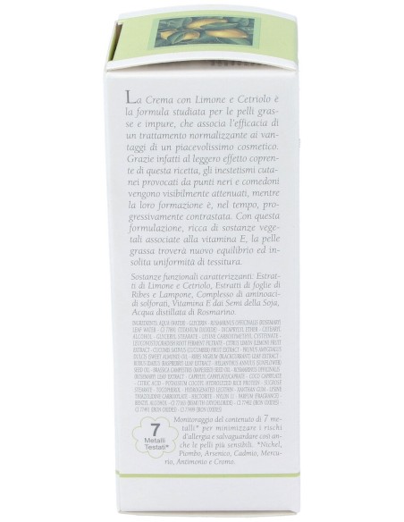 Crema Facial Limon Y Pepino 50Ml.