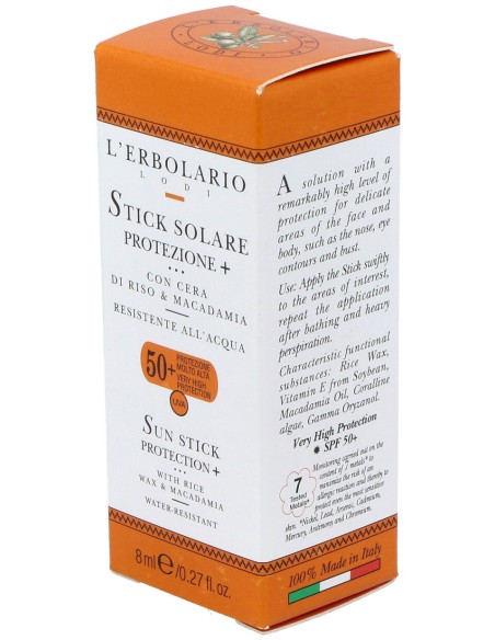 L'Erbolario Stick Proteccion Solar Facial Spf50+ 8Ml