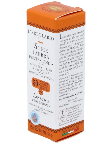 L'Erbolario Solar Stick Lips Protection Uva 50+ 4.5Ml