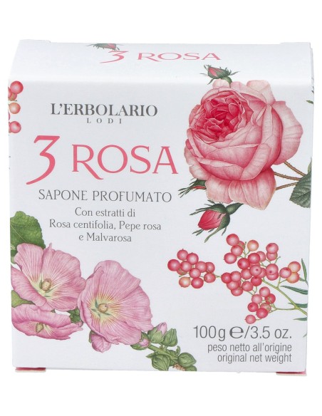 3 Rosas Jabon Pastilla 100Gr