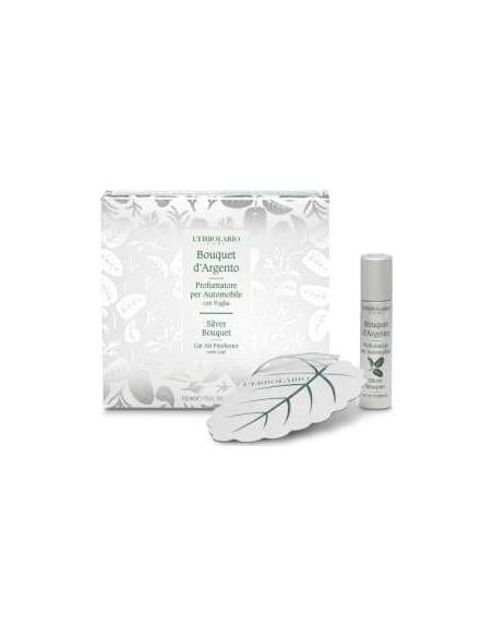 Bouquet De Plata Perfumador Automovil Con Hoja