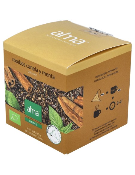 Rooibos Canela Menta Infusion 15Piramide Eco Vegan