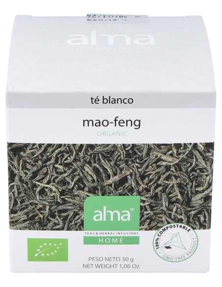 Te Blanco Mao Feng Infusion 15Piramides. Eco Vegan