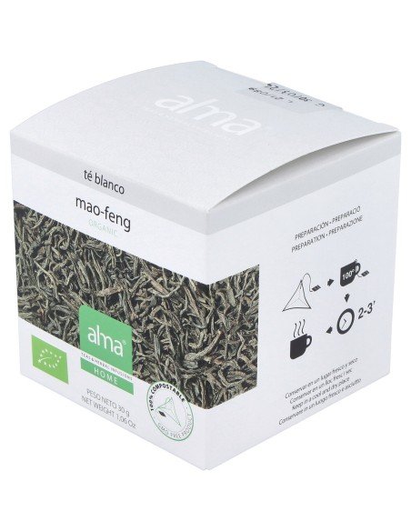 Te Blanco Mao Feng Infusion 15Piramides. Eco Vegan